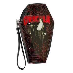 New! Rock Rebel Dracula Coffin Wristlet Back Convertible Clutch Evening Bag NWOT